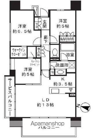 クリオレジダンス横浜新杉田(3LDK/7階)の間取り写真
