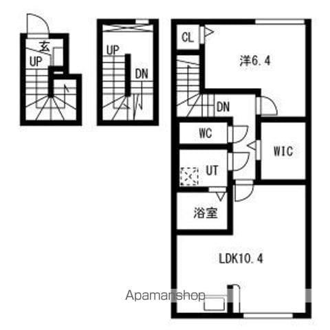 プチ ボヌール (1LDK/3階)の間取り写真