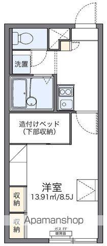 レオパレスドミール湯川Ⅱ(1K/1階)の間取り写真