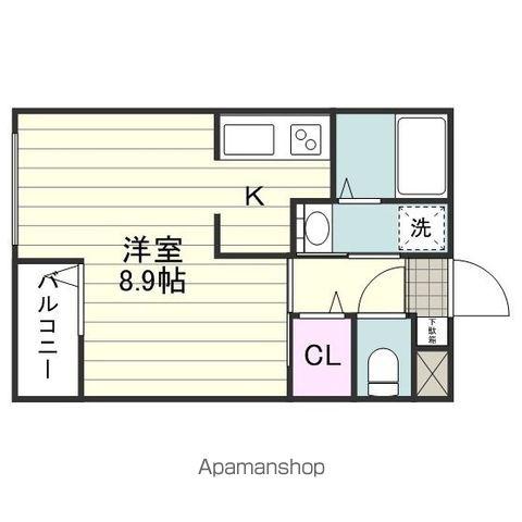 アーデルメゾン(ワンルーム/3階)の間取り写真