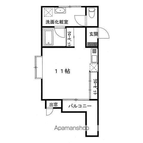 スタスィオン一社(ワンルーム/2階)の間取り写真