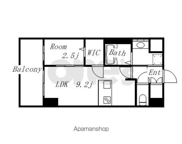 エステムコート名古屋新栄Ⅱアリーナ(1DK/1階)の間取り写真