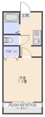 エスポワール大桑島(1K/2階)の間取り写真