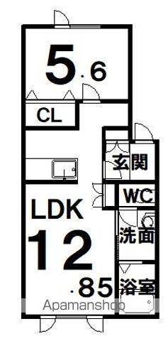 ル・マージュⅡ(1LDK/2階)の間取り写真
