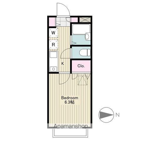 ラピュタSK(1K/1階)の間取り写真