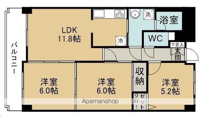 ガーデンプラザ泉中央(3LDK/5階)の間取り写真