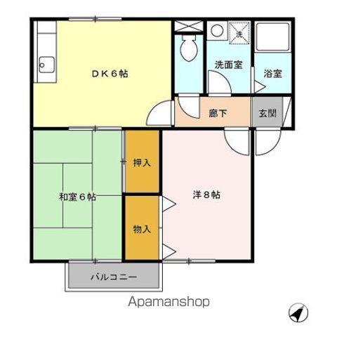 セジュール杉本AB(1LDK/1階)の間取り写真
