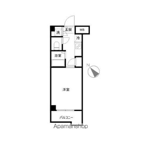 ルーブル文京音羽(1K/4階)の間取り写真