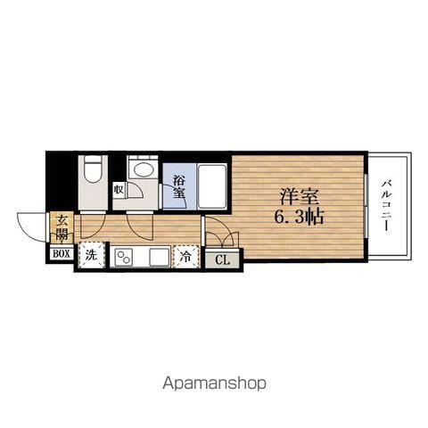 COMFORIA LIV博労町一丁目Q(1K/5階)の間取り写真