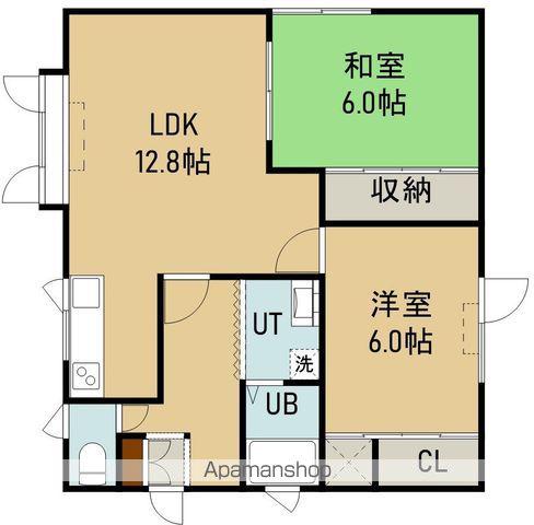 ルーエン(2LDK/2階)の間取り写真