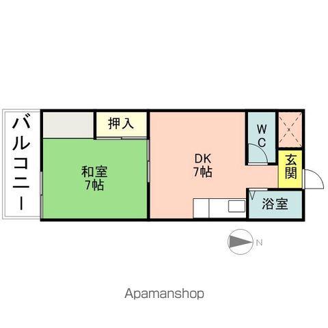 中村第3ビル(1DK/4階)の間取り写真