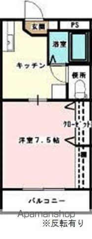 ニューエスト石丸Ⅱ(1K/1階)の間取り写真