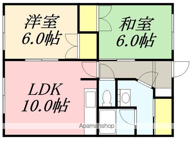 コーポ坂田(2LDK/2階)の間取り写真