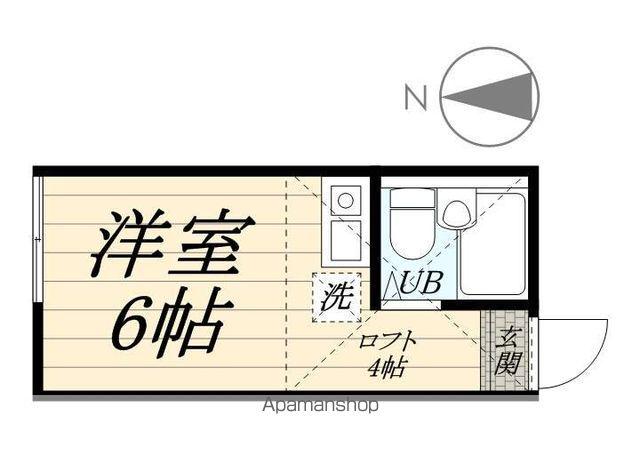 ユナイト大倉山デヴィトリー(ワンルーム/2階)の間取り写真