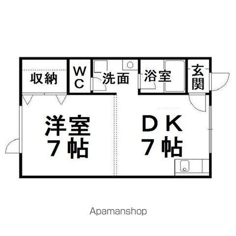 第Ⅱメゾン花園(1DK/2階)の間取り写真