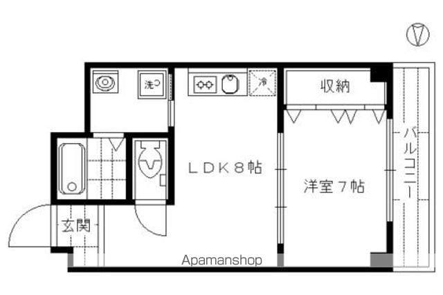 深草324(1LDK/1階)の間取り写真