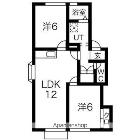 グリーンハイツA(2LDK/1階)の間取り写真