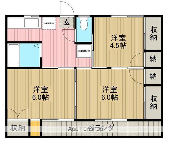 ハイツフリージア(3K/1階)の間取り写真