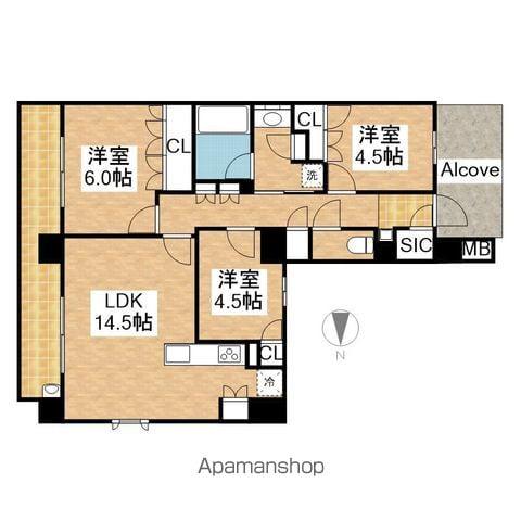 GRANPASEO丸の内(3LDK/7階)の間取り写真