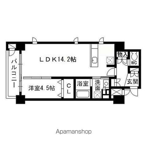 グランプレジール泉中央(1LDK/1階)の間取り写真