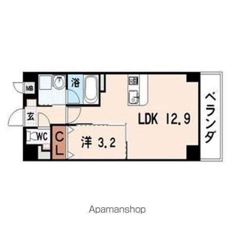 MOTTIⅡ(1LDK/1階)の間取り写真