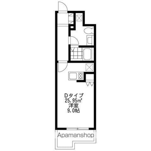 SIDEONE(ワンルーム/7階)の間取り写真