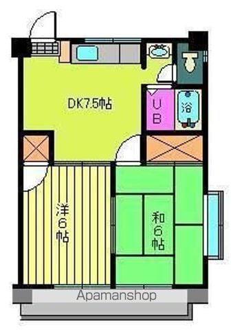 フレーベルハイツ(2DK/5階)の間取り写真