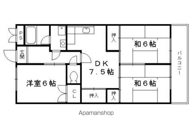 ピアグレース21(3DK/2階)の間取り写真