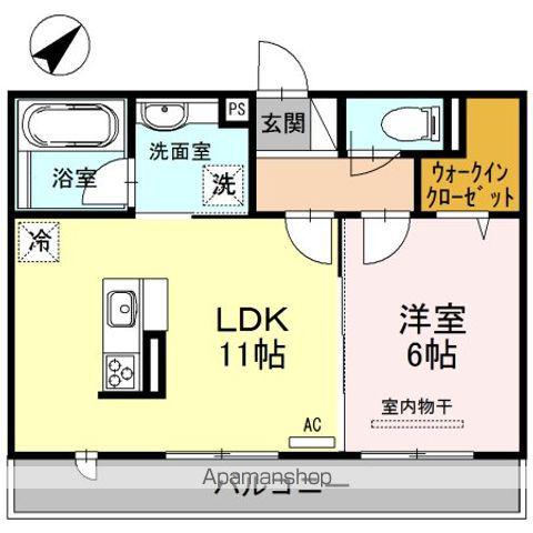 LE CIEL Ⅰ(1LDK/2階)の間取り写真