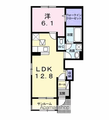 ルーチェ・ソラーレⅡ(1LDK/1階)の間取り写真