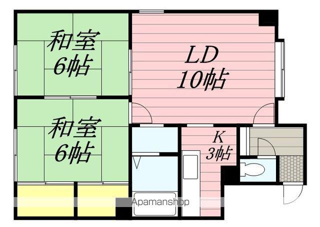 パレーシャルKⅡ(2LDK/2階)の間取り写真