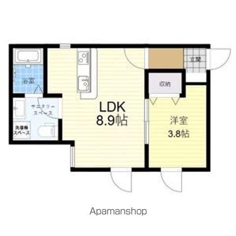 LEGIOIE本陣駅ⅢLE GIOIE HONJINSTATI(1LDK/1階)の間取り写真