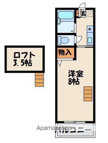 ロフティ・エミ(1K/2階)の間取り写真