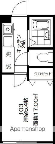 アリサンドラ北小岩(1K/1階)の間取り写真