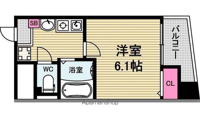 エイペックス大手通(1K/7階)の間取り写真