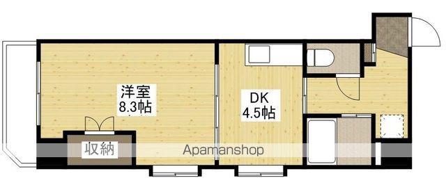 セブンセブン東本浦(1DK/8階)の間取り写真