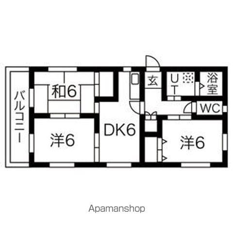 PATIO楠(3DK/3階)の間取り写真