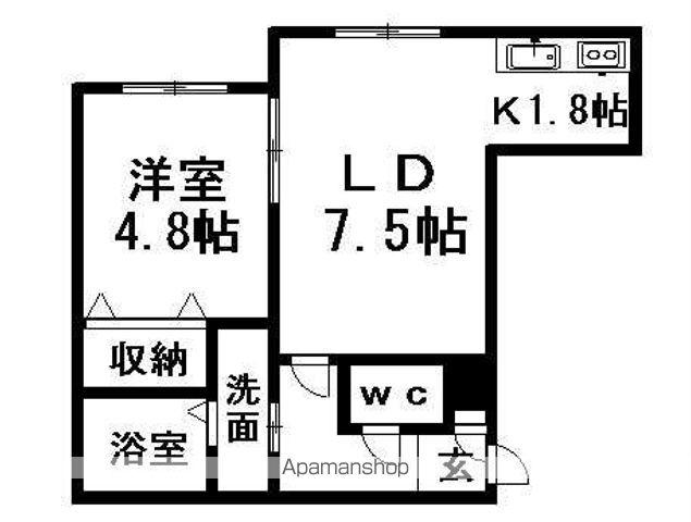 ロンタン清田(1LDK/2階)の間取り写真
