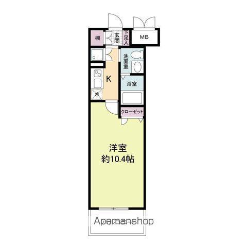 フェニックスレジデンス堺東(1K/9階)の間取り写真