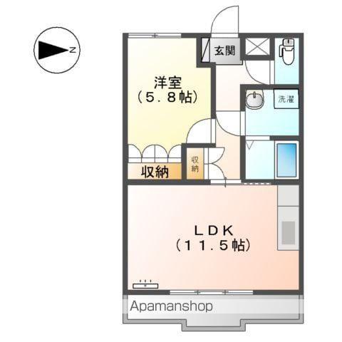 レーベンヒル(1LDK/1階)の間取り写真