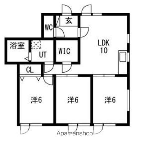 EAGLEHOUSE MAMACHI(3LDK/1階)の間取り写真