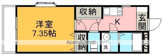 シャルム(1K/1階)の間取り写真