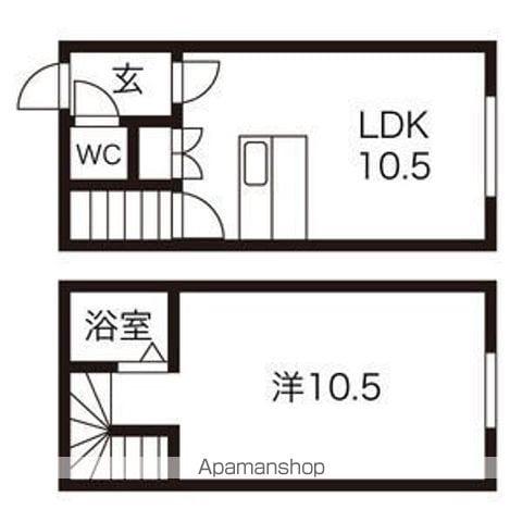 マクセル37/100(1LDK/1階)の間取り写真
