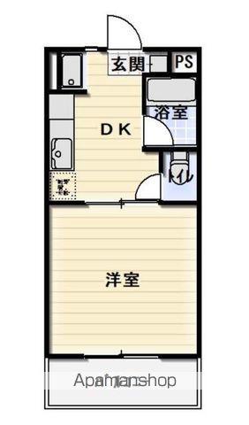 セアティーI(1DK/1階)の間取り写真