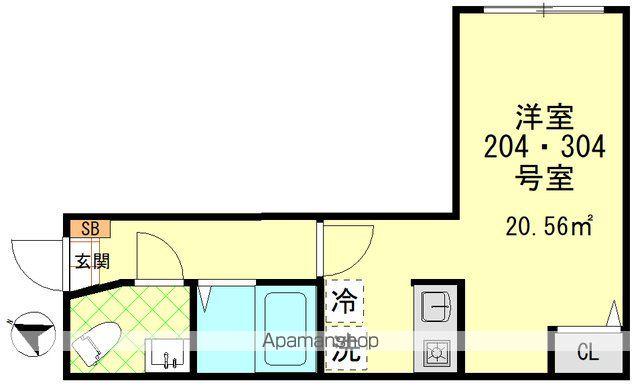 GRIP東大泉(1K/3階)の間取り写真