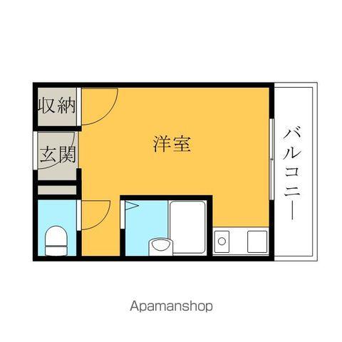 アルカディア(ワンルーム/3階)の間取り写真