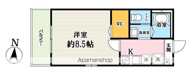 キャメル狭山市富士見(1K/1階)の間取り写真