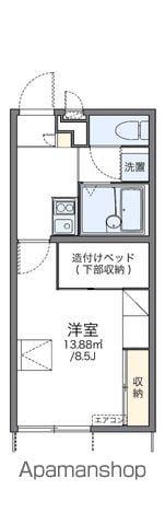 レオパレスシーエスリバー(1K/1階)の間取り写真