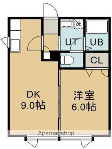 エクセレントハウスⅡ(1DK/1階)の間取り写真