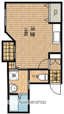 TKビル(ワンルーム/2階)の間取り写真